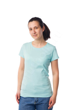 Светло-голубая женская футболка