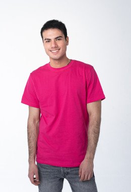 Розовая (фуксия) мужская футболка